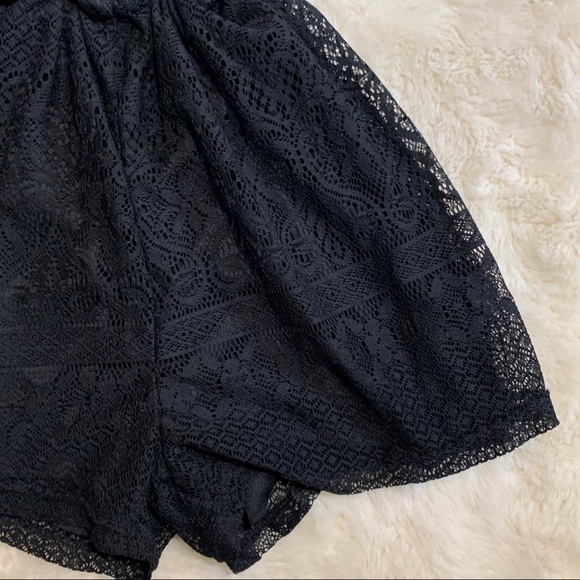 3/$30 Magazine black lace romper - Picture 3 of 8